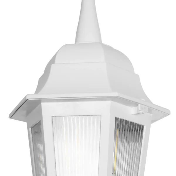 GloboStar® VITRO 203-0199 Vintage Κρεμαστό Φωτιστικό Φαναράκι Μονόφωτο 1 x E27 IP44 Λευκό Πλαστικό Σώμα - Μ16 x Π16 x Υ48cm - Image 5