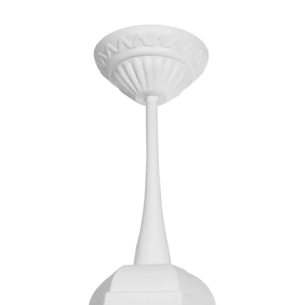 GloboStar® VITRO 203-0199 Vintage Κρεμαστό Φωτιστικό Φαναράκι Μονόφωτο 1 x E27 IP44 Λευκό Πλαστικό Σώμα - Μ16 x Π16 x Υ48cm - Image 6