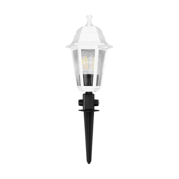 GloboStar® VITRO 203-0203 Vintage Καρφωτό Φωτιστικό Φαναράκι Μονόφωτο 1 x E27 IP44 Λευκό Πλαστικό Σώμα - Μ16 x Π16 x Υ51cm - Image 3