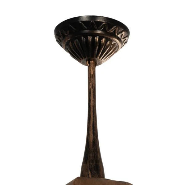 GloboStar® SOLME 203-0214 Vintage Κρεμαστό Φωτιστικό Φαναράκι Μονόφωτο 1 x E27 IP44 Χάλκινο Πλαστικό Σώμα - Μ15 x Π15 x Υ50cm - Image 5