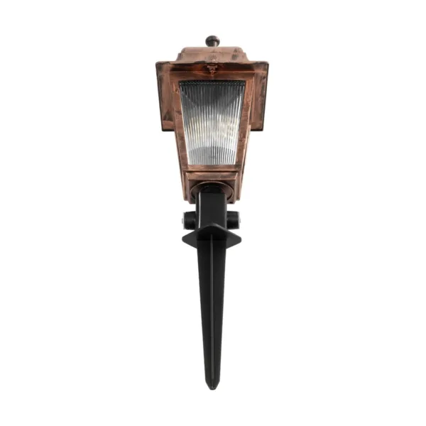 GloboStar® SOLME 203-0218 Vintage Καρφωτό Φωτιστικό Φαναράκι Μονόφωτο 1 x E27 IP44 Χάλκινο Πλαστικό Σώμα - Μ15 x Π15 x Υ50cm - Image 4