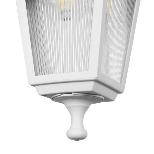GloboStar® SOLME 203-0221 Vintage Επιτοίχιο Φωτιστικό Φαναράκι Μονόφωτο 1 x E27 IP44 Λευκό Πλαστικό Σώμα - Μ19 x Π15 x Υ35cm - Image 6