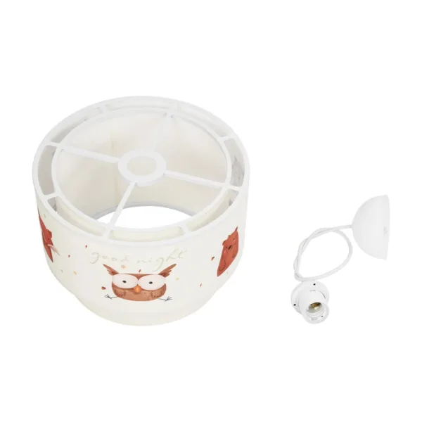 GloboStar® OWL 204-0001 Παιδικό Κρεμαστό Φωτιστικό Φιγούρα Μονόφωτο 1 x E27 IP20 Λευκό Ύφασμα - Μ30 x Π30 x Υ70cm - Image 11