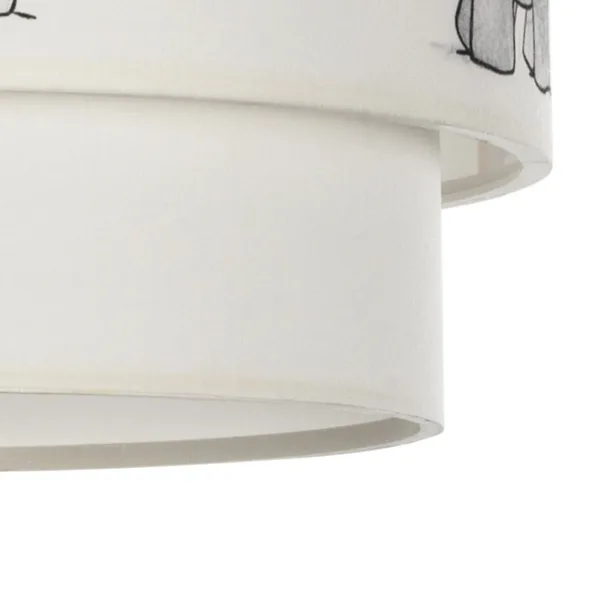GloboStar® ELEPHANT 204-0002 Παιδικό Κρεμαστό Φωτιστικό Φιγούρα Μονόφωτο 1 x E27 IP20 Λευκό Ύφασμα - Μ30 x Π30 x Υ70cm - Image 9