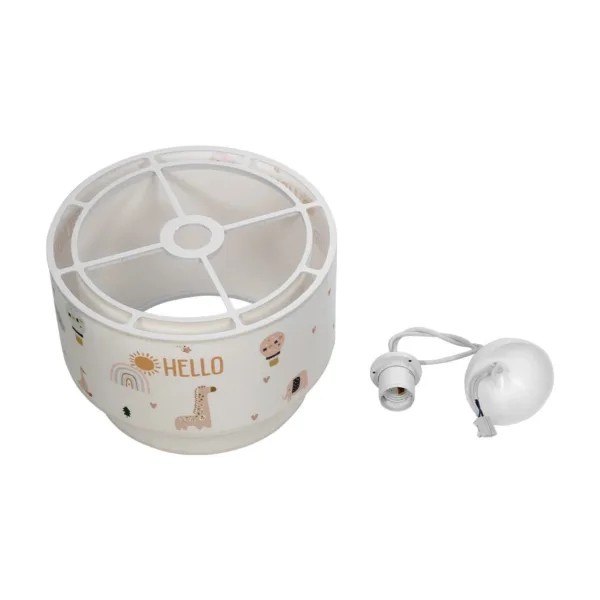 GloboStar® BALLOON 204-0004 Παιδικό Κρεμαστό Φωτιστικό Φιγούρα Μονόφωτο 1 x E27 IP20 Λευκό Ύφασμα - Μ30 x Π30 x Υ70cm - Image 11