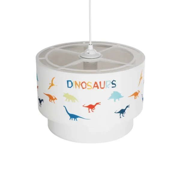 GloboStar® DINO 204-0006 Παιδικό Κρεμαστό Φωτιστικό Φιγούρα Μονόφωτο 1 x E27 IP20 Λευκό & Mπλε Ύφασμα - Μ30 x Π30 x Υ70cm - Image 6
