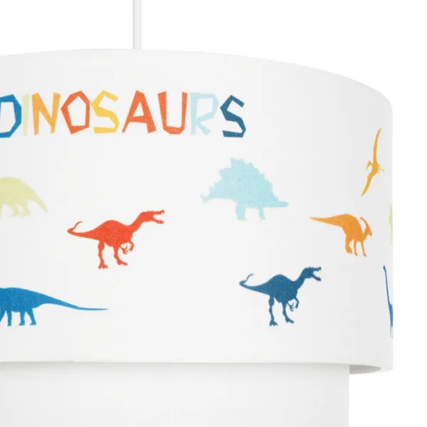 GloboStar® DINO 204-0006 Παιδικό Κρεμαστό Φωτιστικό Φιγούρα Μονόφωτο 1 x E27 IP20 Λευκό & Mπλε Ύφασμα - Μ30 x Π30 x Υ70cm - Image 7