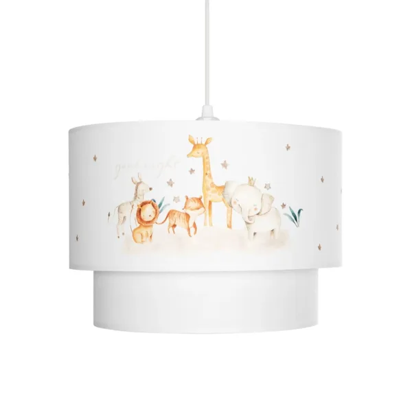 GloboStar® GIRAFFE 204-0007 Παιδικό Κρεμαστό Φωτιστικό Φιγούρα Μονόφωτο 1 x E27 IP20 Λευκό Ύφασμα - Μ30 x Π30 x Υ70cm - Image 4
