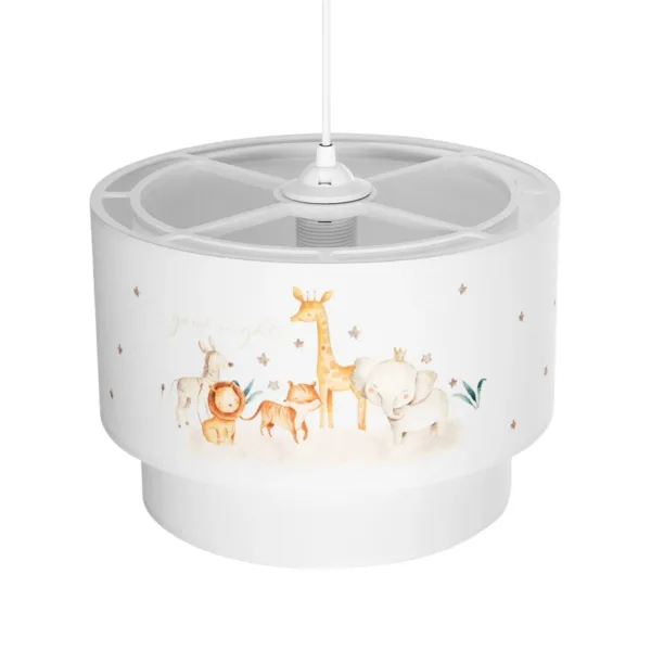 GloboStar® GIRAFFE 204-0007 Παιδικό Κρεμαστό Φωτιστικό Φιγούρα Μονόφωτο 1 x E27 IP20 Λευκό Ύφασμα - Μ30 x Π30 x Υ70cm - Image 6