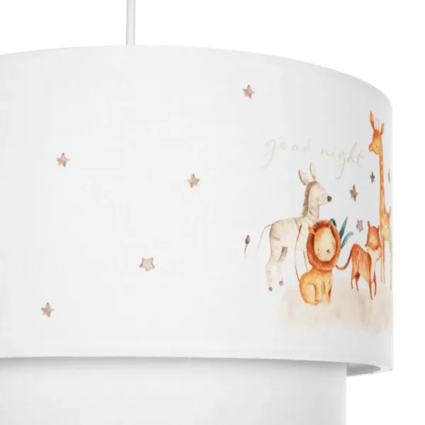GloboStar® GIRAFFE 204-0007 Παιδικό Κρεμαστό Φωτιστικό Φιγούρα Μονόφωτο 1 x E27 IP20 Λευκό Ύφασμα - Μ30 x Π30 x Υ70cm - Image 8