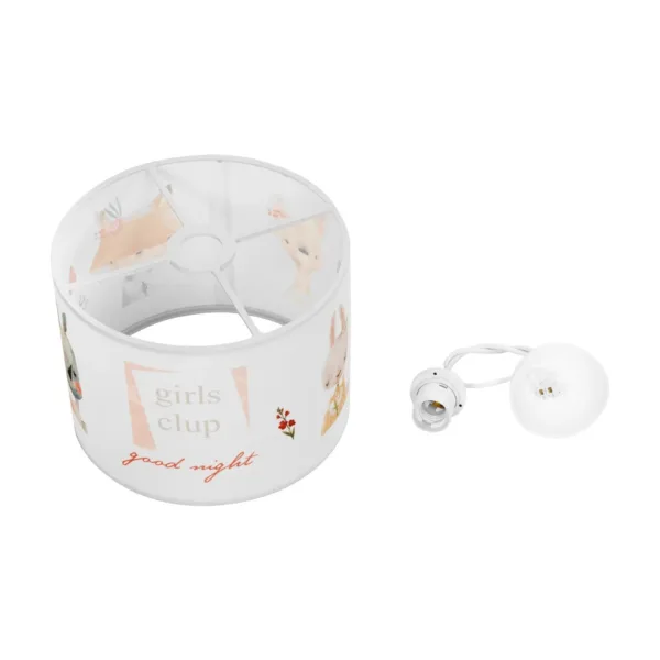 GloboStar® GIRLSCLUB 204-0010 Παιδικό Κρεμαστό Φωτιστικό Φιγούρα Μονόφωτο 1 x E27 IP20 Λευκό Ύφασμα - Μ28 x Π28 x Υ70cm - Image 10