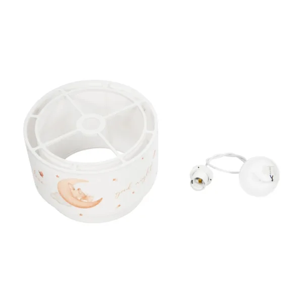 GloboStar® MOON 204-0011 Παιδικό Κρεμαστό Φωτιστικό Φιγούρα Μονόφωτο 1 x E27 IP20 Λευκό Ύφασμα - Μ30 x Π30 x Υ70cm - Image 10