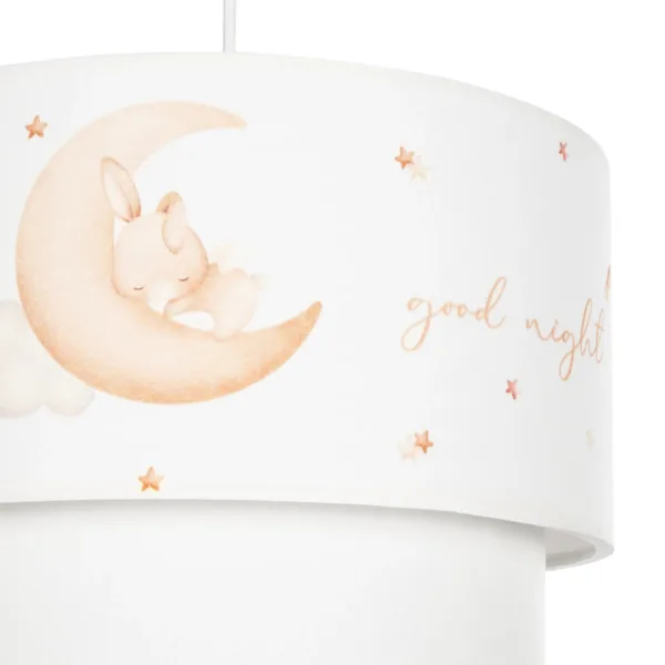 GloboStar® MOON 204-0011 Παιδικό Κρεμαστό Φωτιστικό Φιγούρα Μονόφωτο 1 x E27 IP20 Λευκό Ύφασμα - Μ30 x Π30 x Υ70cm - Image 7