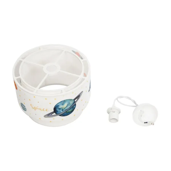 GloboStar® SATURN 204-0012 Παιδικό Κρεμαστό Φωτιστικό Φιγούρα Μονόφωτο 1 x E27 IP20 Λευκό Ύφασμα - Μ30 x Π30 x Υ70cm - Image 10