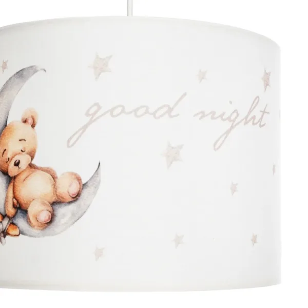 GloboStar® MOON 204-0013 Παιδικό Κρεμαστό Φωτιστικό Φιγούρα Μονόφωτο 1 x E27 IP20 Λευκό Ύφασμα - Μ28 x Π28 x Υ70cm - Image 7