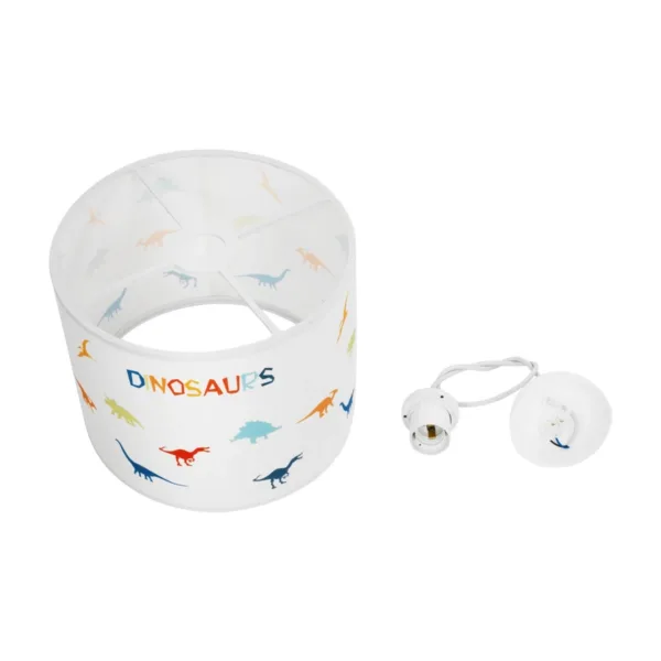 GloboStar® DINO 204-0014 Παιδικό Κρεμαστό Φωτιστικό Φιγούρα Μονόφωτο 1 x E27 IP20 Λευκό Ύφασμα - Μ30 x Π30 x Υ70cm - Image 10