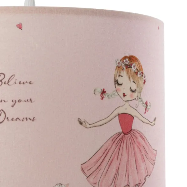 GloboStar® BALLERINA 204-0015 Παιδικό Κρεμαστό Φωτιστικό Φιγούρα Μονόφωτο 1 x E27 IP20 Ροζ Ύφασμα - Μ28 x Π28 x Υ70cm - Image 7
