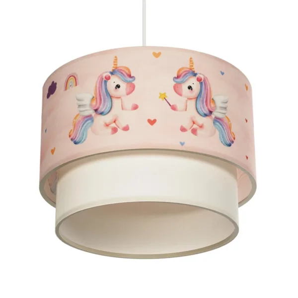 GloboStar® PONY 204-0016 Παιδικό Κρεμαστό Φωτιστικό Φιγούρα Μονόφωτο 1 x E27 IP20 Ροζ Ύφασμα - Μ30 x Π30 x Υ70cm - Image 5