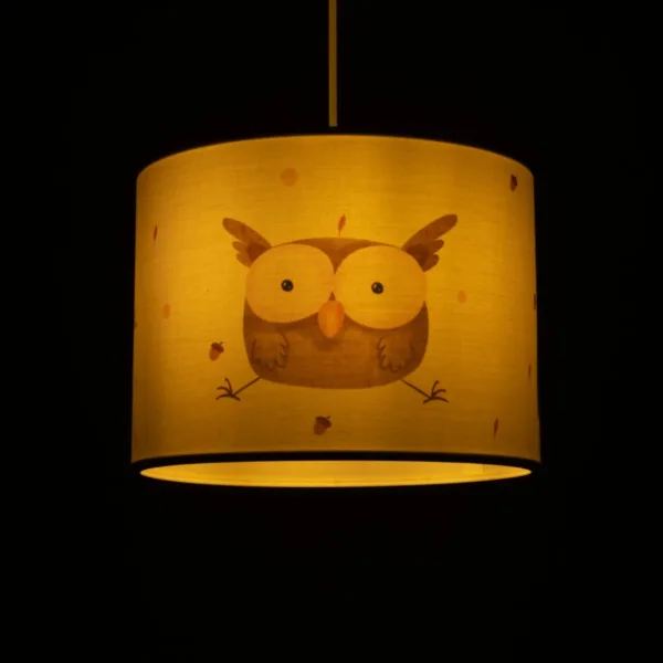 GloboStar® OWL 204-0017 Παιδικό Κρεμαστό Φωτιστικό Φιγούρα Μονόφωτο 1 x E27 IP20 Λευκό Ύφασμα - Μ28 x Π28 x Υ70cm - Image 2