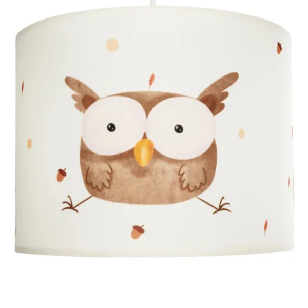 GloboStar® OWL 204-0017 Παιδικό Κρεμαστό Φωτιστικό Φιγούρα Μονόφωτο 1 x E27 IP20 Λευκό Ύφασμα - Μ28 x Π28 x Υ70cm - Image 7