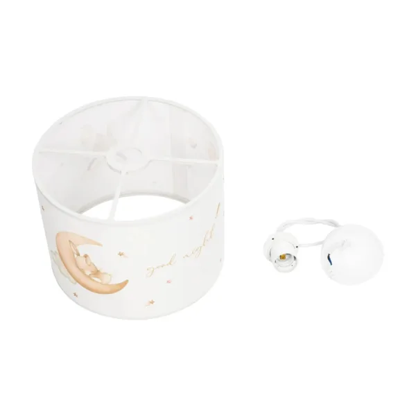 GloboStar® MOON 204-0019 Παιδικό Κρεμαστό Φωτιστικό Φιγούρα Μονόφωτο 1 x E27 IP20 Λευκό Ύφασμα - Μ28 x Π28 x Υ70cm - Image 10