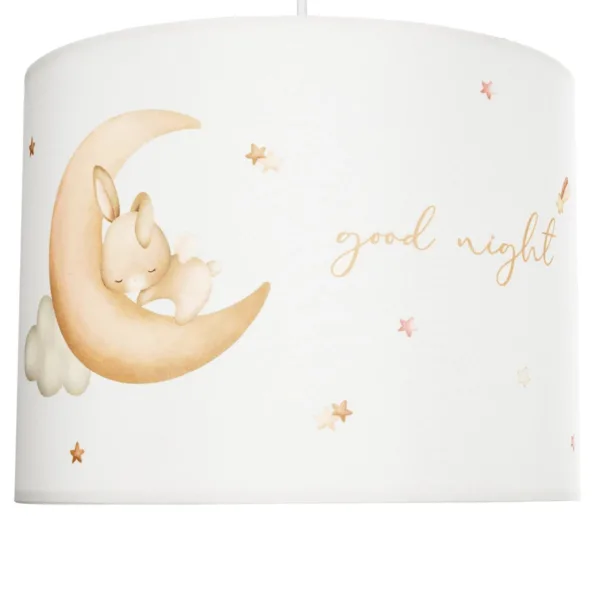 GloboStar® MOON 204-0019 Παιδικό Κρεμαστό Φωτιστικό Φιγούρα Μονόφωτο 1 x E27 IP20 Λευκό Ύφασμα - Μ28 x Π28 x Υ70cm - Image 7