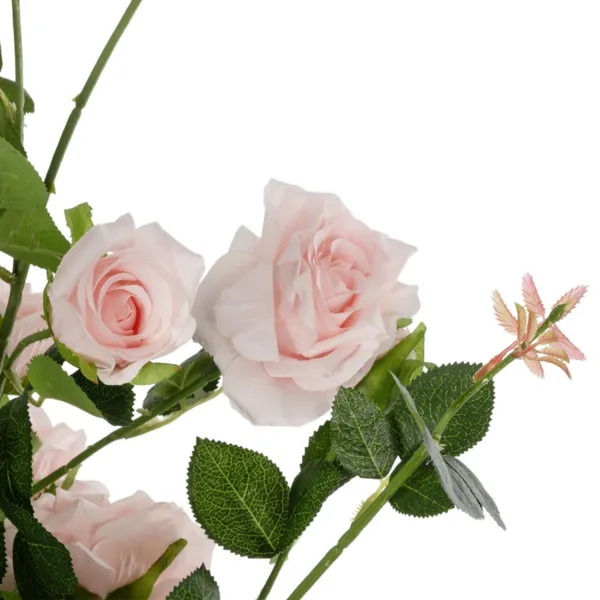 GloboStar® Artificial Garden LIGHT PINK ROSES 21071 Τεχνητό Διακοσμητικό Δέντρο Τριανταφυλλιά Μ50 x Π50 x Υ90cm - Image 2