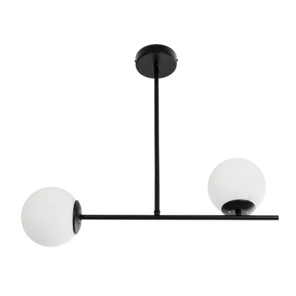 GLOBOSTAR® GLOBUS 201-0118 Μοντέρνο Φωτιστικό Οροφής με Ντουί 2 x E27 AC 220-240V IP20 - Μαύρο & Λευκό - Μ65 x Π15 x Υ23cm - Image 4