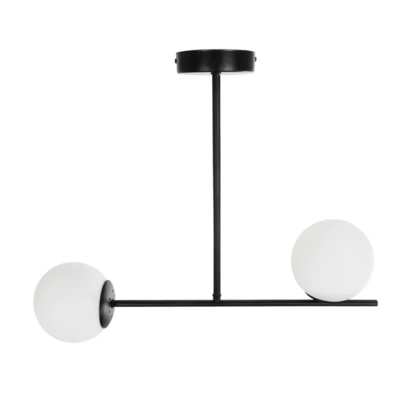 GLOBOSTAR® GLOBUS 201-0118 Μοντέρνο Φωτιστικό Οροφής με Ντουί 2 x E27 AC 220-240V IP20 - Μαύρο & Λευκό - Μ65 x Π15 x Υ23cm - Image 5