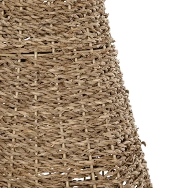 GloboStar® Artificial Garden CALIFORNIA 21239 Διακοσμητικό Πλεκτό Καλάθι - Κασπώ Γλάστρα - Flower Pot Μπεζ Μ20 x Π20 x Υ43cm - Image 4