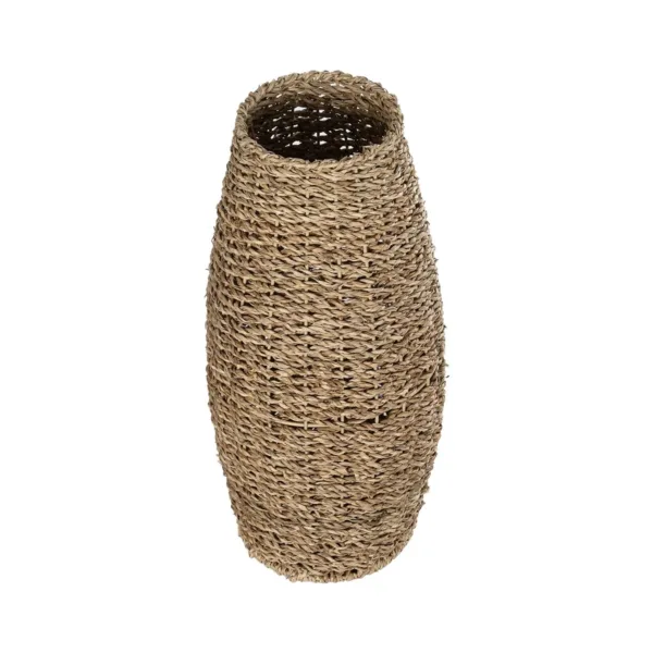 GloboStar® Artificial Garden FRANCISCO 21240 Διακοσμητικό Πλεκτό Καλάθι - Κασπώ Γλάστρα - Flower Pot Μπεζ Μ20 x Π20 x Υ41cm - Image 2