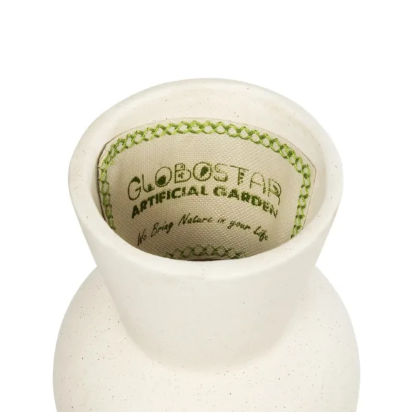 GloboStar® Artificial Garden BANGKOK 21274 Διακοσμητικό Κεραμικό Βάζο Μπεζ Μ12.5 x Π12.5 x Υ23cm - Image 5