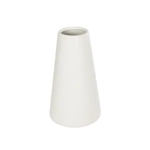 GloboStar® Artificial Garden CONSOLI 21287 Διακοσμητικό Κεραμικό Βάζο Μπεζ Μ14 x Π14 x Υ25cm