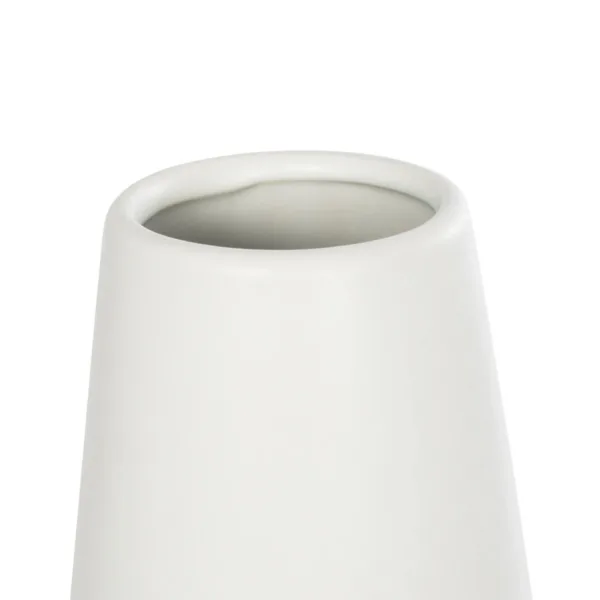 GloboStar® Artificial Garden CONSOLI 21287 Διακοσμητικό Κεραμικό Βάζο Μπεζ Μ14 x Π14 x Υ25cm - Image 4