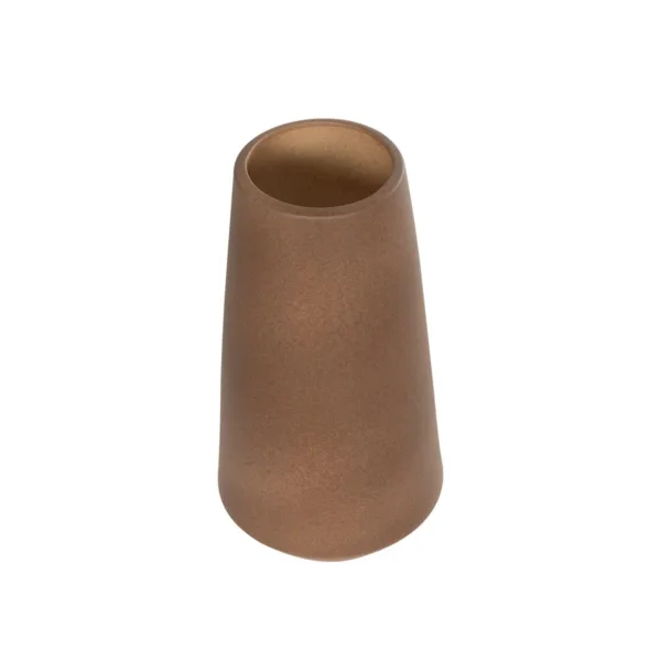 GloboStar® Artificial Garden PORTO 21288 Διακοσμητικό Κεραμικό Βάζο Καφέ Μ11 x Π11 x Υ20cm - Image 3
