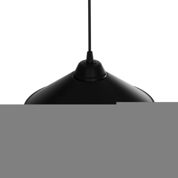 GloboStar® FONTE 203-0080 Μοντέρνο Κρεμαστό Φωτιστικό Καμπάνα Μονόφωτο 1 x E27 IP20 Μαύρο Πλαστικό - Μ25 x Π25 x Υ90cm - Image 6