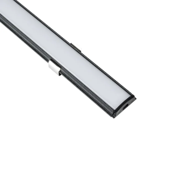 GLOBOSTAR® ALP-LINEAR CURBARIO 70804-1M Επιφανειακό Εύκαμπτο Προφίλ Αλουμινίου με Λευκό Γαλακτερό Πατητό Κάλυμμα για Ταινίες LED IP20 - Μαύρο - Μ100 x Π1.7 x Υ0.5cm - Image 3