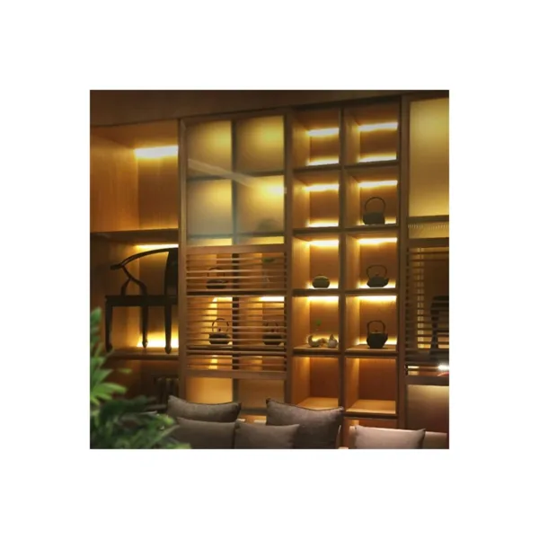 GLOBOSTAR® ALP-R-SHELF DODA 70814-1M Χωνευτό Προφίλ Αλουμινίου Ειδικό για Φωτισμό Ραφιού 18mm με Λευκό Γαλακτερό Πατητό Κάλυμμα για Ταινίες LED IP20 - Ασημί - Μ100 x Π1.5 x Υ2cm - Image 10