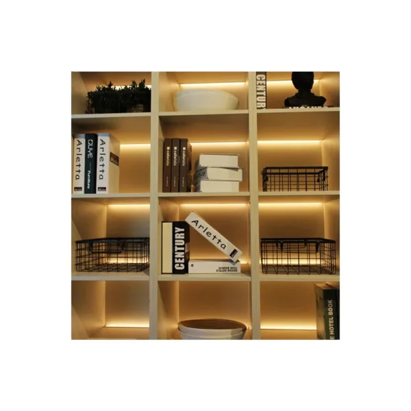 GLOBOSTAR® ALP-R-SHELF DODA 70814-1M Χωνευτό Προφίλ Αλουμινίου Ειδικό για Φωτισμό Ραφιού 18mm με Λευκό Γαλακτερό Πατητό Κάλυμμα για Ταινίες LED IP20 - Ασημί - Μ100 x Π1.5 x Υ2cm - Image 11
