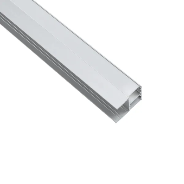 GLOBOSTAR® ALP-R-SHELF DODA 70814-1M Χωνευτό Προφίλ Αλουμινίου Ειδικό για Φωτισμό Ραφιού 18mm με Λευκό Γαλακτερό Πατητό Κάλυμμα για Ταινίες LED IP20 - Ασημί - Μ100 x Π1.5 x Υ2cm - Image 3