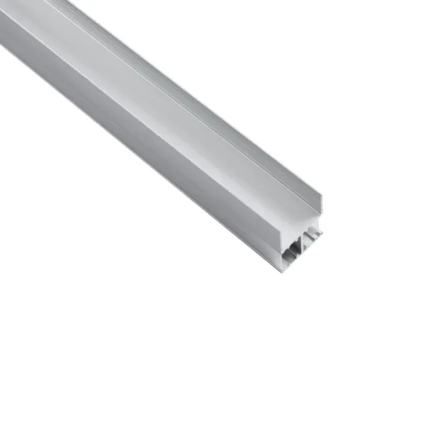 GLOBOSTAR® ALP-R-SHELF DODA 70814-1M Χωνευτό Προφίλ Αλουμινίου Ειδικό για Φωτισμό Ραφιού 18mm με Λευκό Γαλακτερό Πατητό Κάλυμμα για Ταινίες LED IP20 - Ασημί - Μ100 x Π1.5 x Υ2cm - Image 4