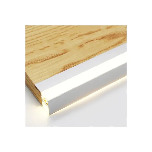 GLOBOSTAR® ALP-R-SHELF DODA 70814-1M Χωνευτό Προφίλ Αλουμινίου Ειδικό για Φωτισμό Ραφιού 18mm με Λευκό Γαλακτερό Πατητό Κάλυμμα για Ταινίες LED IP20 - Ασημί - Μ100 x Π1.5 x Υ2cm - Image 8