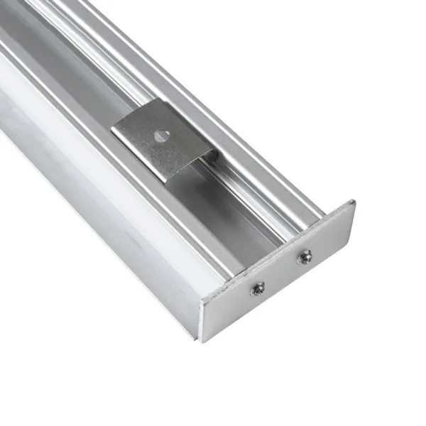 GLOBOSTAR® ALP-WALL-UPDOWN CONCEALED 70844-1M Επιφανειακό Προφίλ Αλουμινίου Ειδικό για Δημιουργία Κρυφού Φωτισμού Up & Down με Λευκό Γαλακτερό Πατητό Κάλυμμα για Ταινίες LED IP20 - Ασημί - Μ100 x Π5 x Υ1.7cm - Image 3