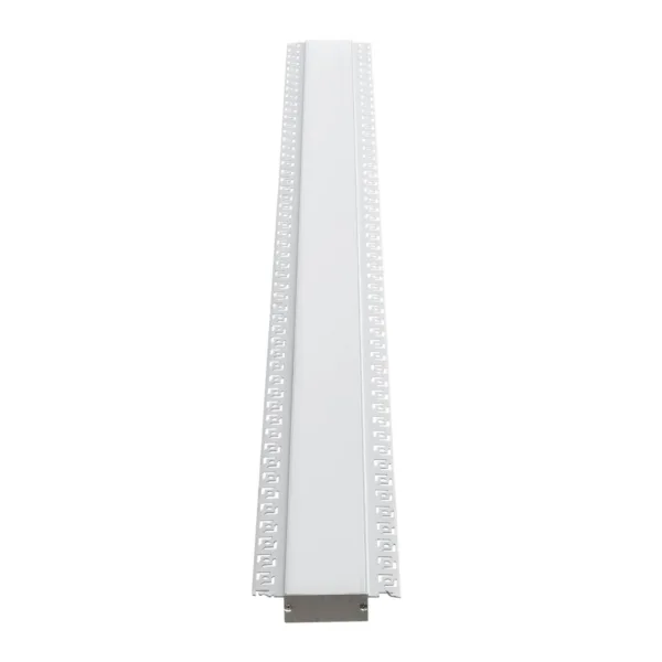 GLOBOSTAR® ALP-PLASTERIN GYPSO 70862-1M Χωνευτό Προφίλ Αλουμινίου Ειδικό για Γυψοσανίδα με Λευκό Γαλακτερό Πατητό Κάλυμμα για Ταινίες LED IP20 - Ασημί - Μ100 x Π8.8 x Υ2cm - Image 5