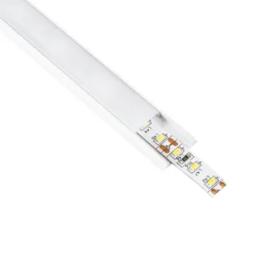 GLOBOSTAR® ALP-LINEAR CURBARIO 70863-1M Επιφανειακό Εύκαμπτο Προφίλ Αλουμινίου με Λευκό Γαλακτερό Πατητό Κάλυμμα για Ταινίες LED IP20 - Λευκό - Μ100 x Π1.7 x Υ0.5cm