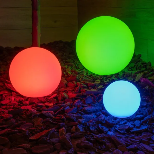 GLOBOSTAR® AQUAGLOW 71474 Μοντέρνο Φωτιστικό Κήπου Μπάλα με IR Ασύρματο Χειριστήριο LED 3W 240lm 360° DC 5V με USB-C με Ενσωματωμένο Φωτοβολταϊκό Panel 6V 1W & Επαναφορτιζόμενη Μπαταρία Li-ion 3.7V 2x18650 1400mAh Αδιάβροχο IP54 Πολύχρωμο RGBW Dimmable - Sanan SMD Chip - Γαλακτερό Λευκό - Μ25 x Π25 x Υ24cm - 2 Χρόνια Εγγύηση - Image 10