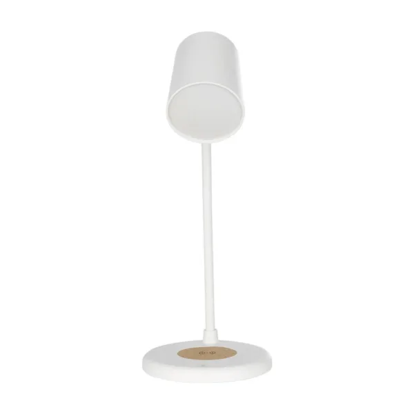 GLOBOSTAR® LUCORA 76555 Μοντέρνο Επιτραπέζιο Φωτιστικό Γραφείου με Ασύρματη Φόρτιση 10W 2A & 4W Bluetooth Ηχείο LED 3W 300lm 120° DC 5V με USB-C IP20 Ρυθμιζόμενο Λευκό CCT με Αφή 2700K/4500K/6000K Dimmable - Sanan SMD Chip - Λευκό - Μ12 x Π12 x Υ34cm - 2 Χρόνια Εγγύηση - Image 2