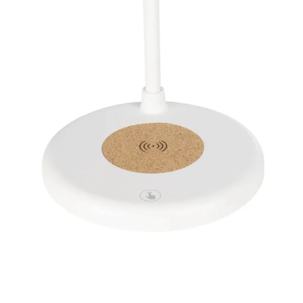 GLOBOSTAR® LUCORA 76555 Μοντέρνο Επιτραπέζιο Φωτιστικό Γραφείου με Ασύρματη Φόρτιση 10W 2A & 4W Bluetooth Ηχείο LED 3W 300lm 120° DC 5V με USB-C IP20 Ρυθμιζόμενο Λευκό CCT με Αφή 2700K/4500K/6000K Dimmable - Sanan SMD Chip - Λευκό - Μ12 x Π12 x Υ34cm - 2 Χρόνια Εγγύηση - Image 6