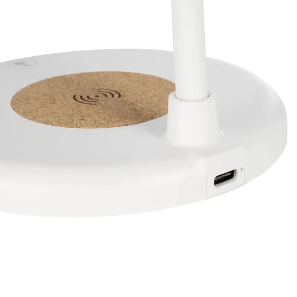GLOBOSTAR® LUCORA 76555 Μοντέρνο Επιτραπέζιο Φωτιστικό Γραφείου με Ασύρματη Φόρτιση 10W 2A & 4W Bluetooth Ηχείο LED 3W 300lm 120° DC 5V με USB-C IP20 Ρυθμιζόμενο Λευκό CCT με Αφή 2700K/4500K/6000K Dimmable - Sanan SMD Chip - Λευκό - Μ12 x Π12 x Υ34cm - 2 Χρόνια Εγγύηση - Image 8