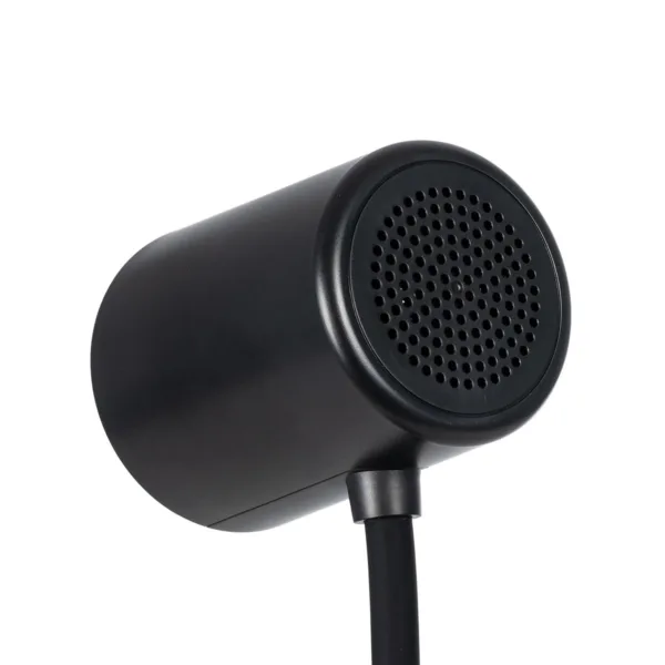 GLOBOSTAR® LUCORA 76556 Μοντέρνο Επιτραπέζιο Φωτιστικό Γραφείου με Ασύρματη Φόρτιση 10W 2A & 4W Bluetooth Ηχείο LED 3W 300lm 120° DC 5V με USB-C IP20 Ρυθμιζόμενο Λευκό CCT με Αφή 2700K/4500K/6000K Dimmable - Sanan SMD Chip - Μαύρο - Μ12 x Π12 x Υ34cm - 2 Χρόνια Εγγύηση - Image 5